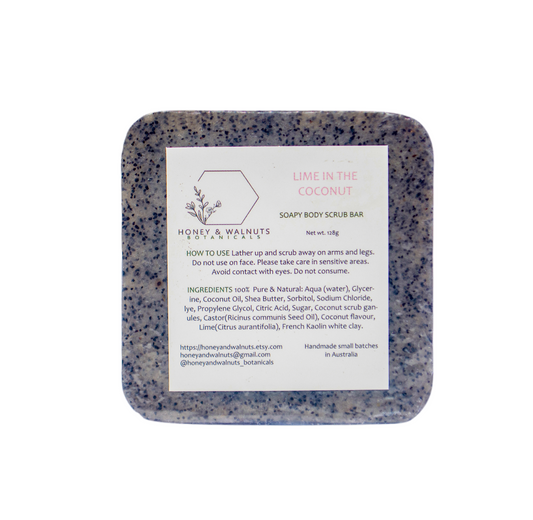 LIME IN THE COCONUT - Soapy body scrub bar